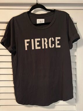 Sol Angeles Women’s Black 'FIERCE' Graphic Tee